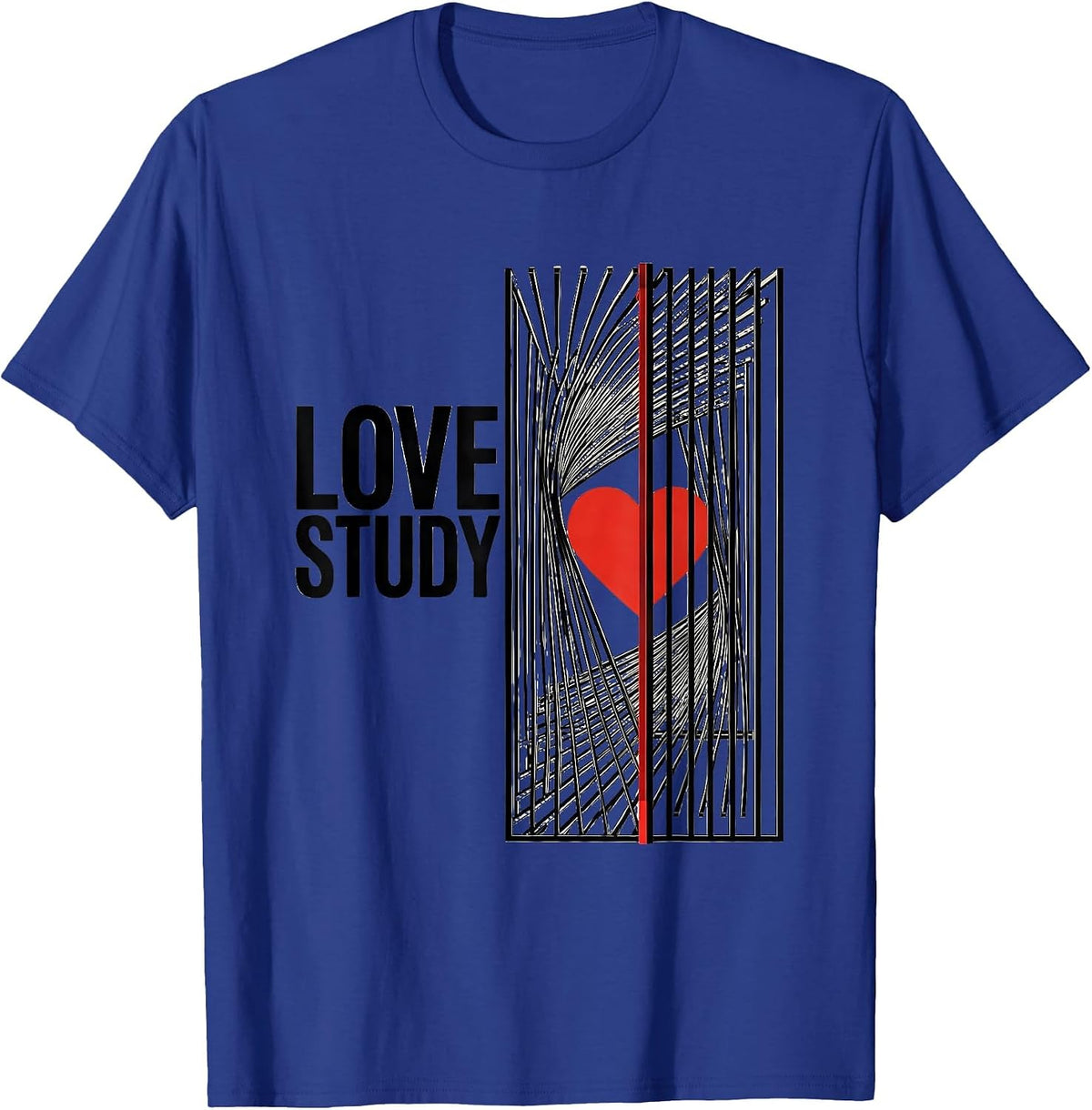 Love Study Geometric Skeleton Humor Radiology Tech Valentine T-Shirt - Royal Blue