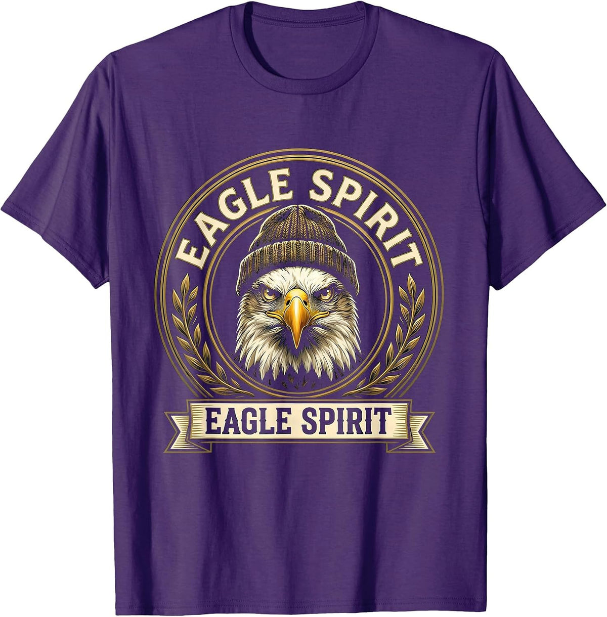 Men's Eagle Spirit Playful Pride Wildlife Lover Kids Family T-Shirt - Purple