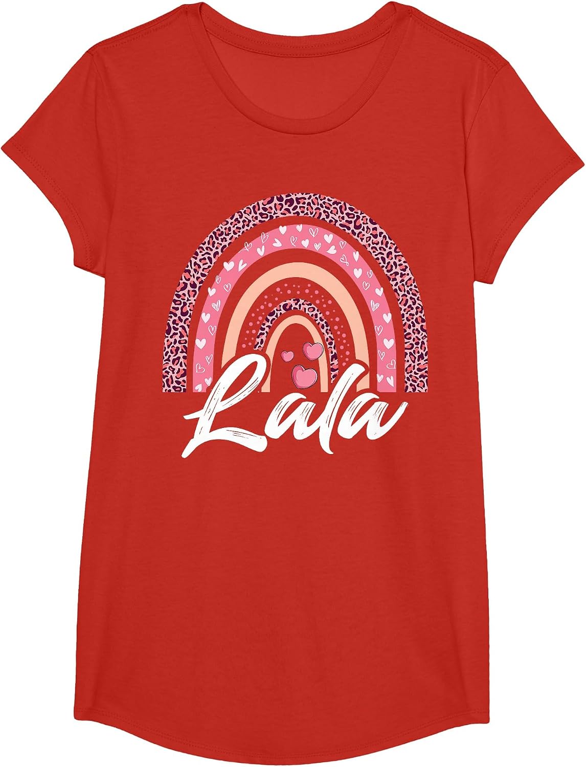 Women Lala Mothers Day for Best Lala Ever Rainbow Grandma T-Shirt - Girls Red
