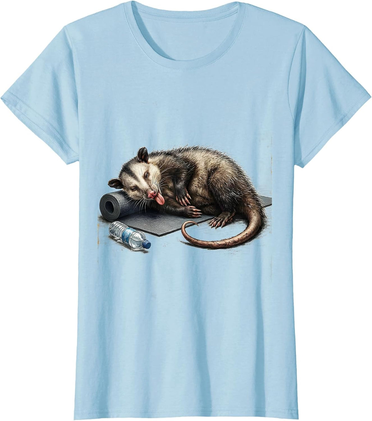 Opossum Deadpan Humor Absurd Meme Gift T-Shirt - Baby Blue