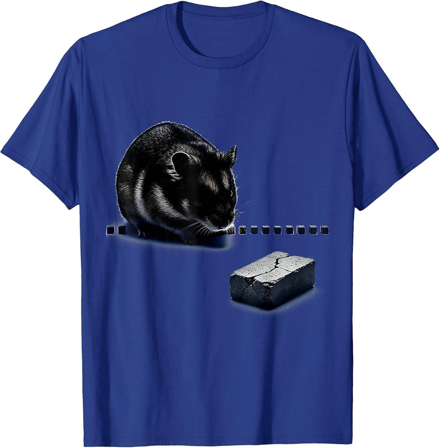 Hamster Curled Funny Meme Novelty T-Shirt - Royal Blue