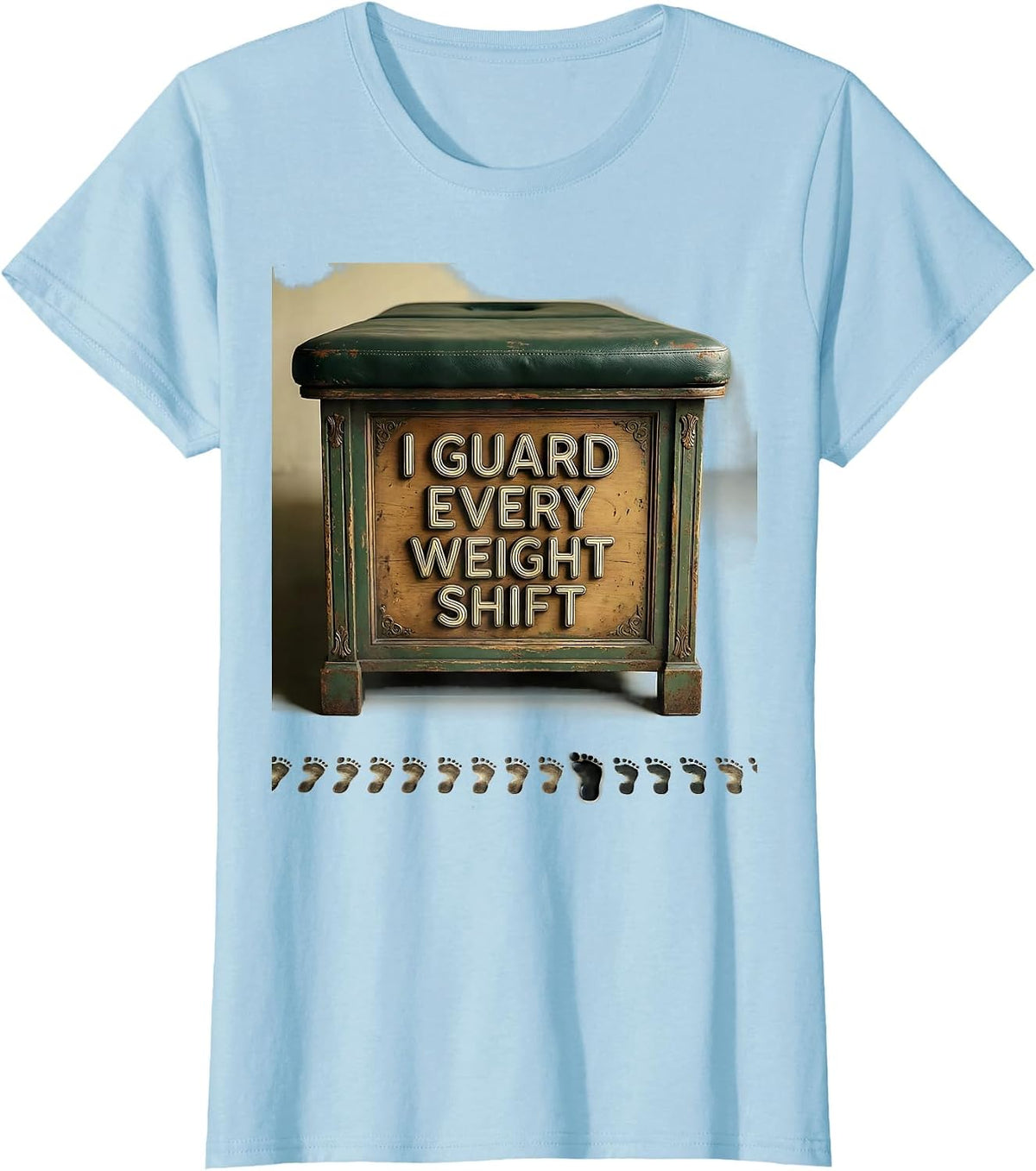 I Guard Every Weight Shift Vintage Physical Therapist PT OT T-Shirt - Baby Blue
