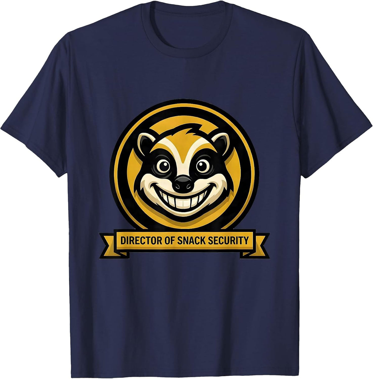 Director of Snack Security Funny Opossum Meme Bootleg T-Shirt - Navy Blue