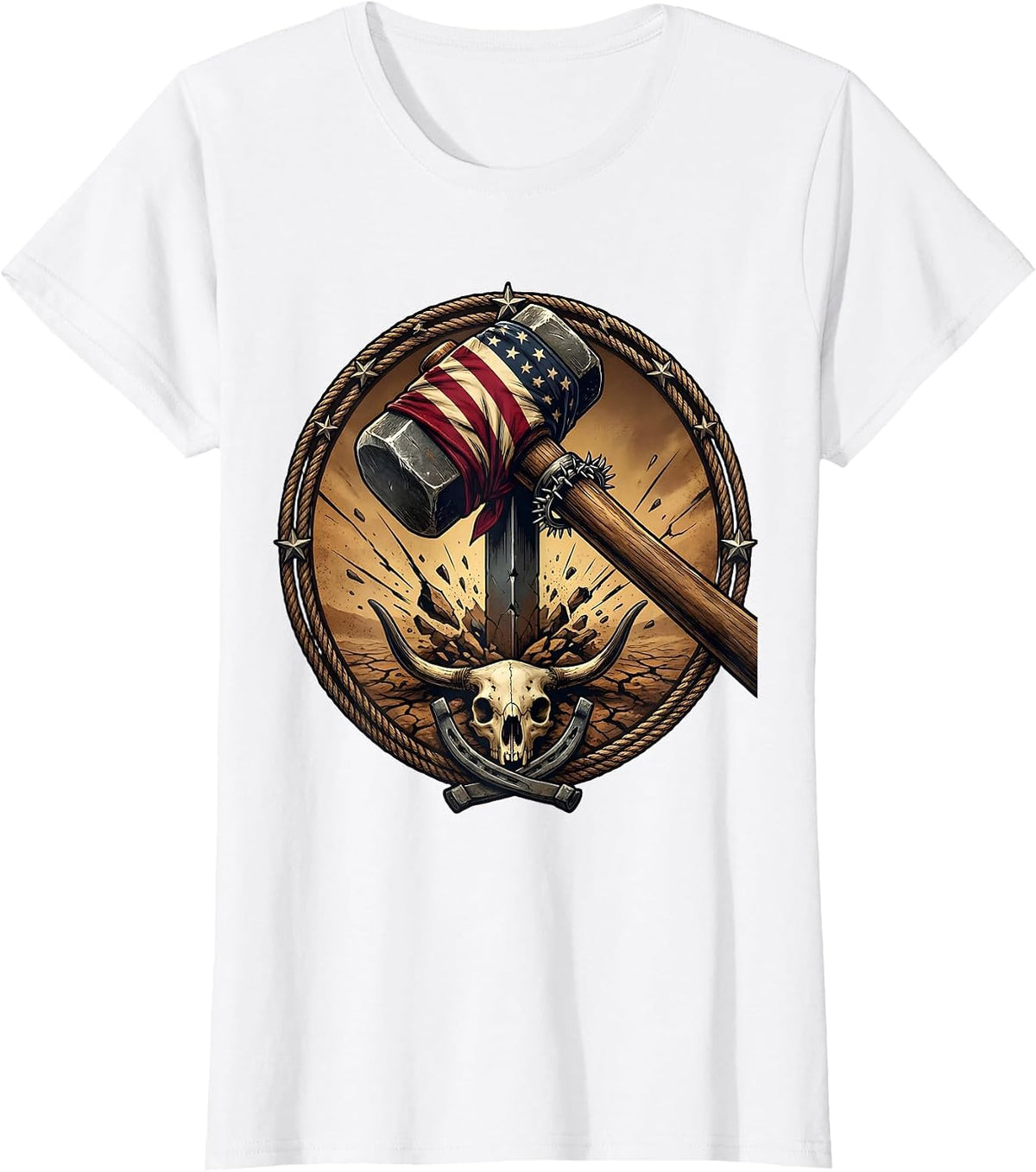 Labor Day Pile Driver Foundation Work Graphic T-Shirt - White