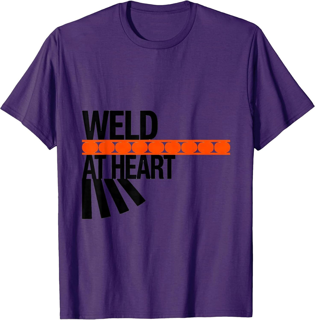 Weld At Heart Funny Welder Metal Worker Trade Humor T-Shirt - Purple