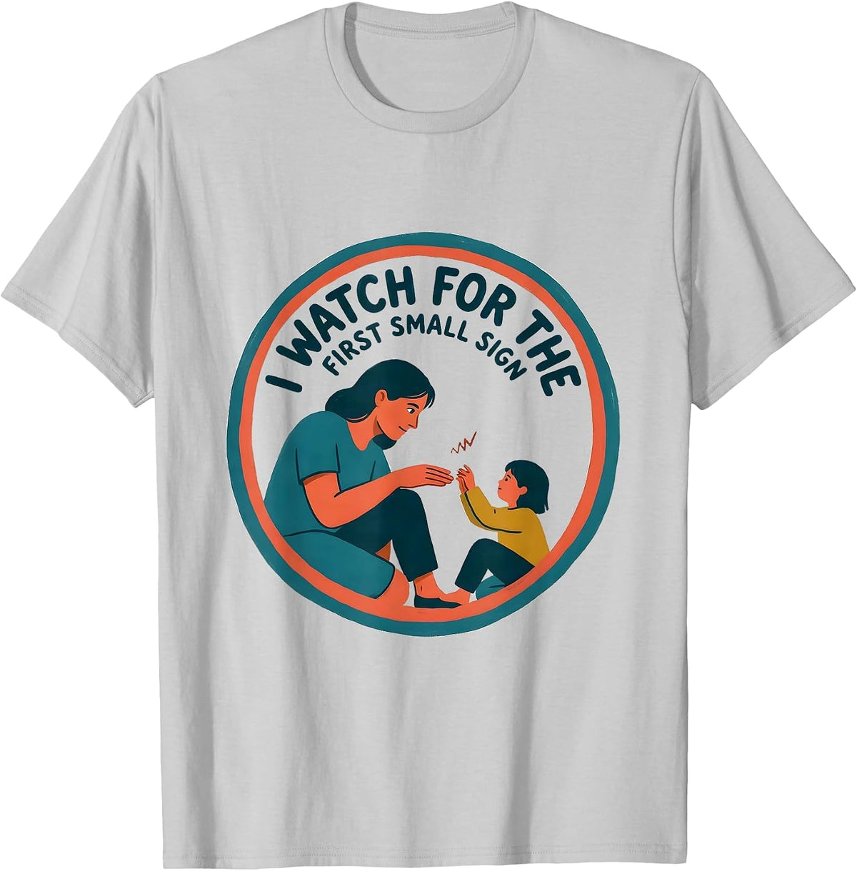 Men's I Watch For The First Small Sign Special Education Teacher T-Shirt - Silver Grey