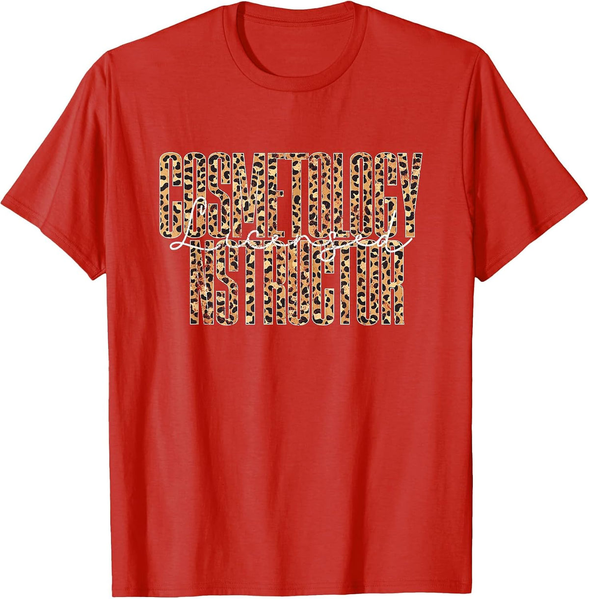 Vintage Licensed Cosmetology Instructor T-Shirt - Red
