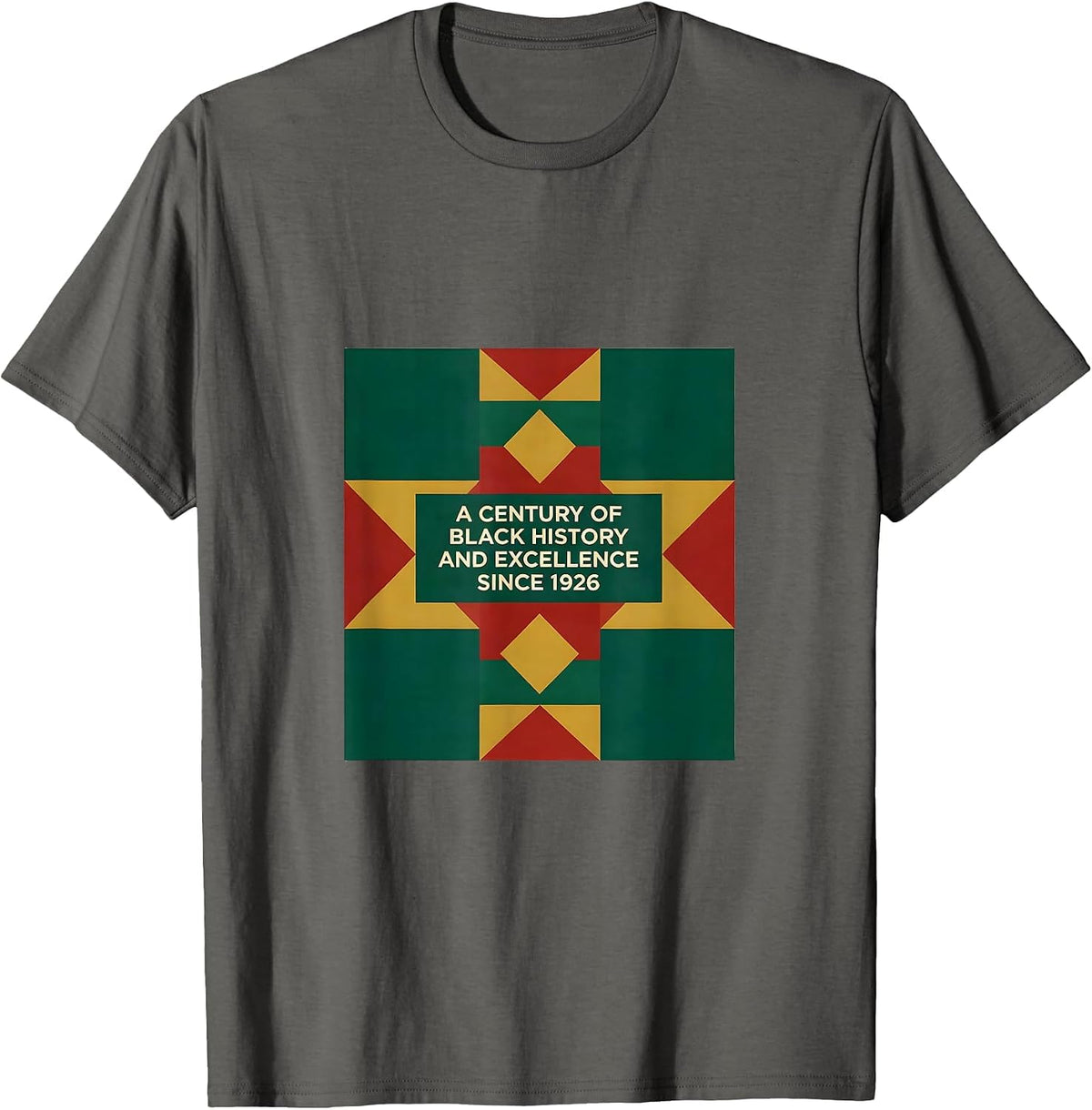 Men's A Century Of Black History And Excellence Since 1926 T-Shirt - Asphalt Grey