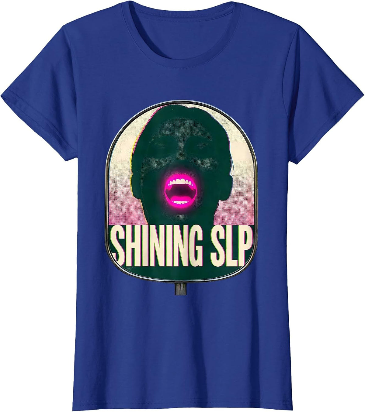 Women's Shining SLP Retro Speech Language Pathologist Therapist T-Shirt - Royal Blue