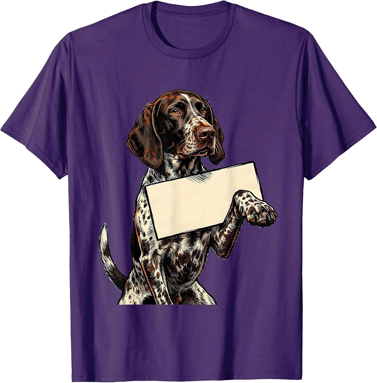 Men's German Shorthaired Pointer Hunting Dog Humor T-Shirt - Purple