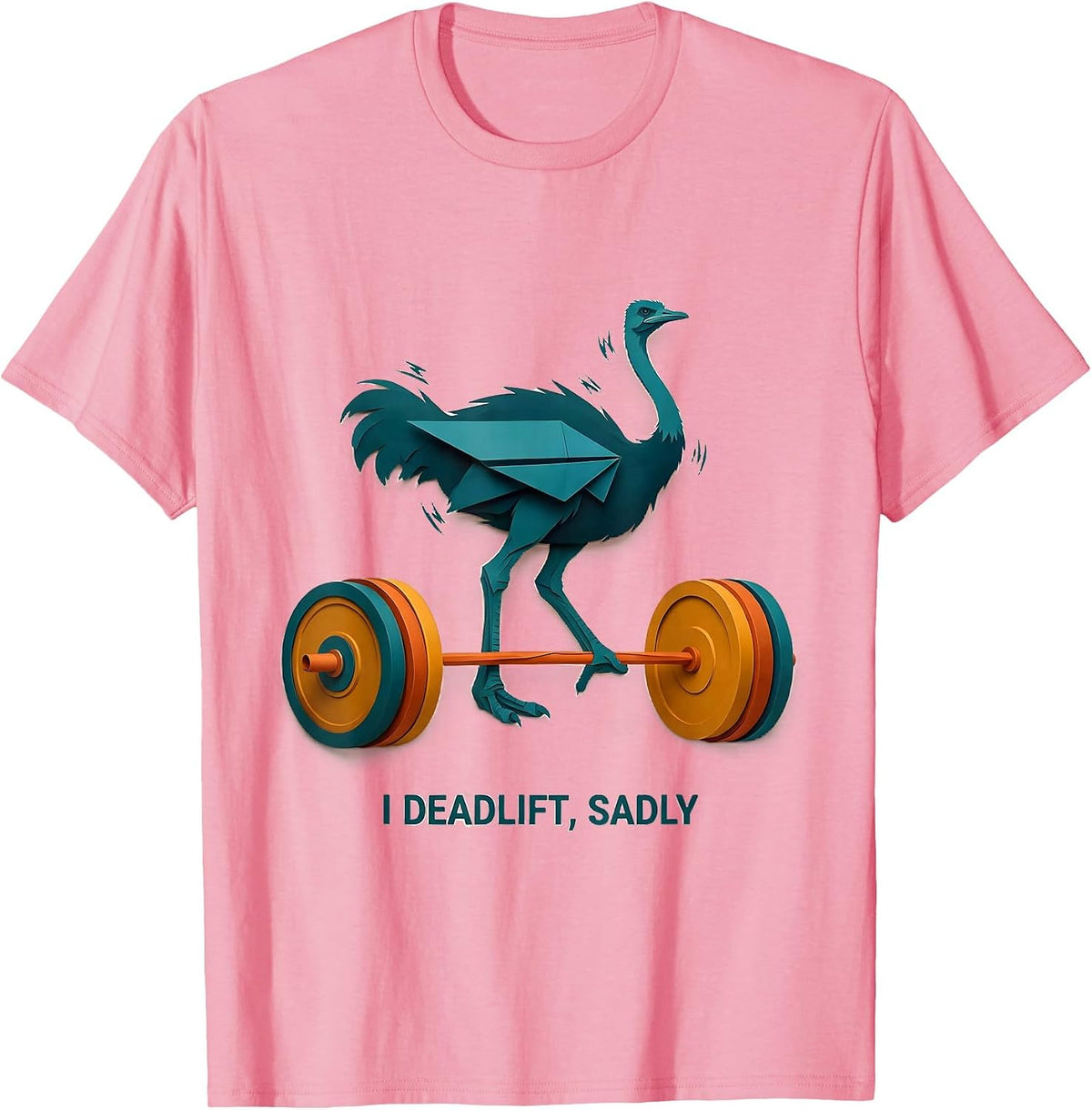 Men's I Deadlift Sadly Funny Gym Workout Weightlifting Humor T-Shirt - Pink