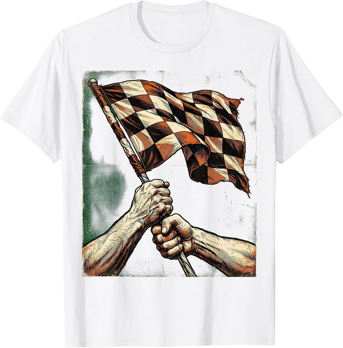 Men's Soccer Dad Referee Flag Frustration Graphic T-Shirt - White