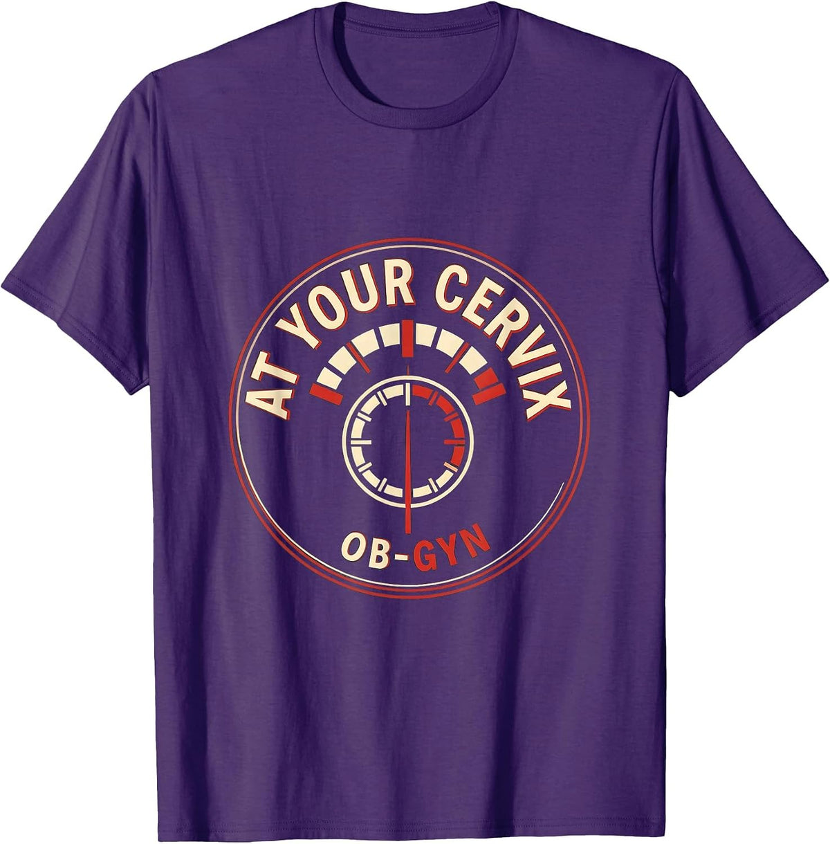 At Your Cervix OB-GYN Funny Nurse OB Tech Gag Gift T-Shirt - Purple