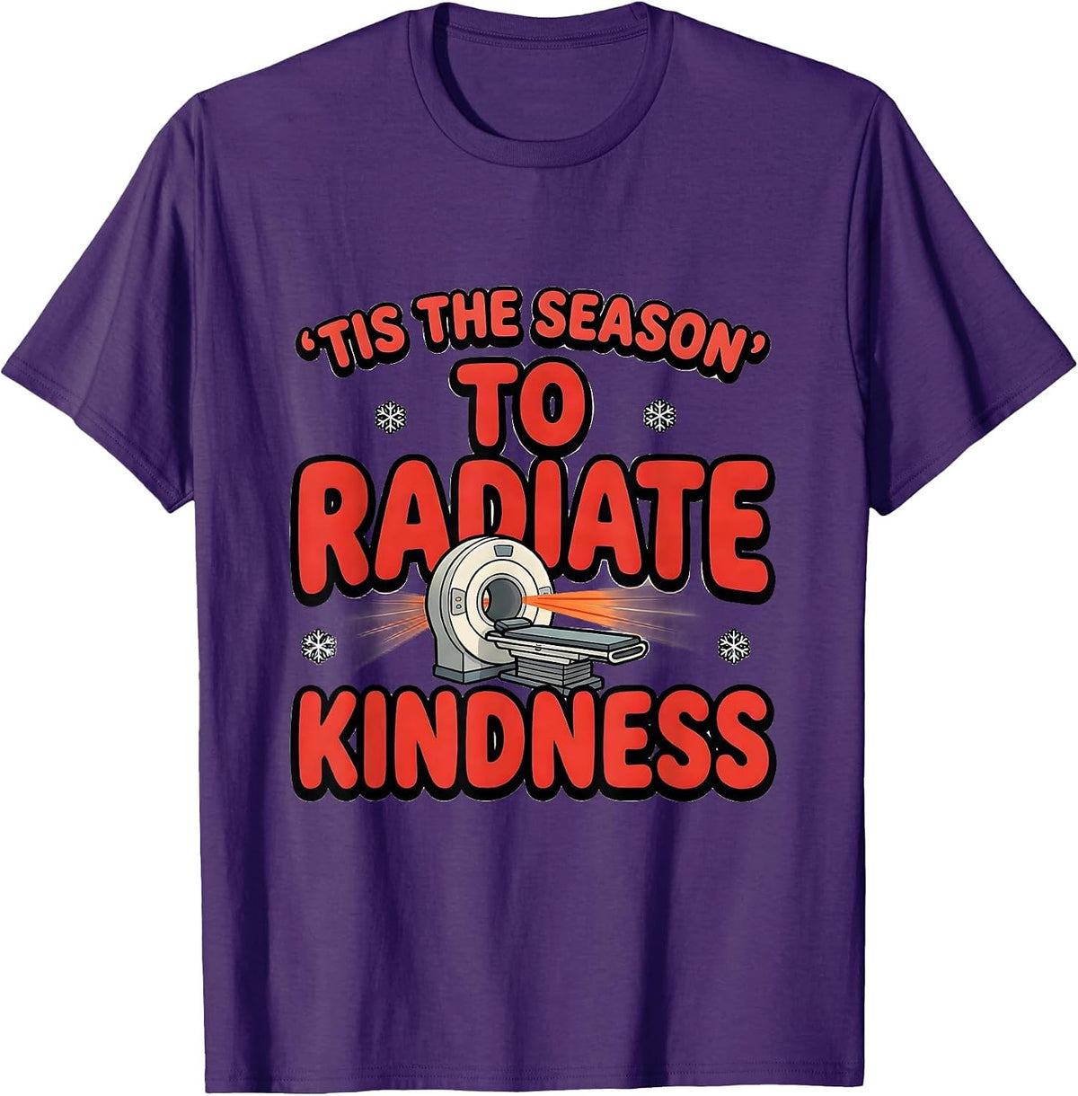 'Tis The Season To Radiate Kindness Cartoon Radiation T-Shirt - Purple