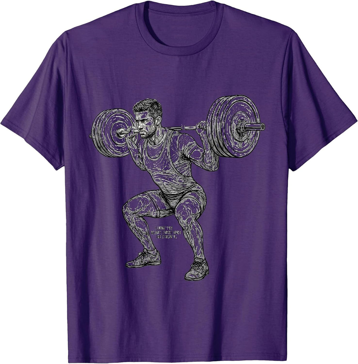 Men's I Lunge This Weight, Christ Gives The Strength Christian T-Shirt - Purple