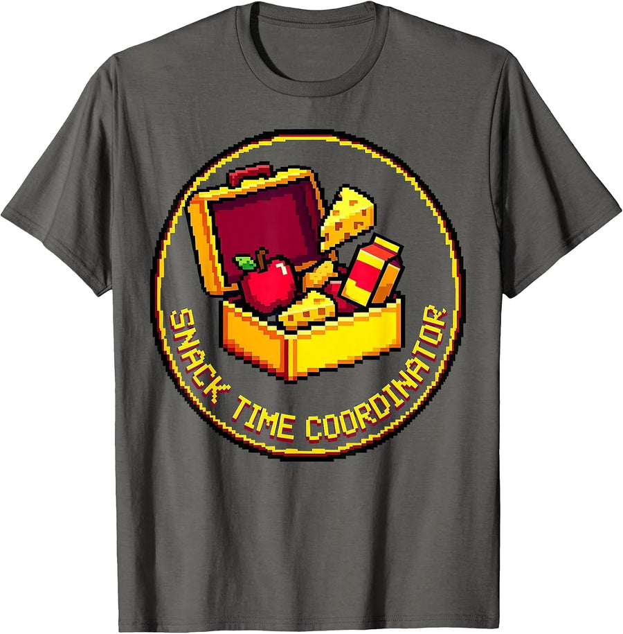 Snack Time Coordinator Nanny Design T-Shirt - Asphalt Grey