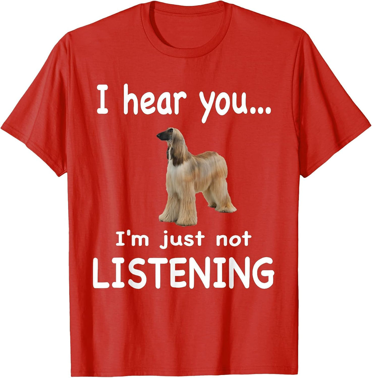 Afghan Hound Dog - Afghan Hound T-Shirt - Red