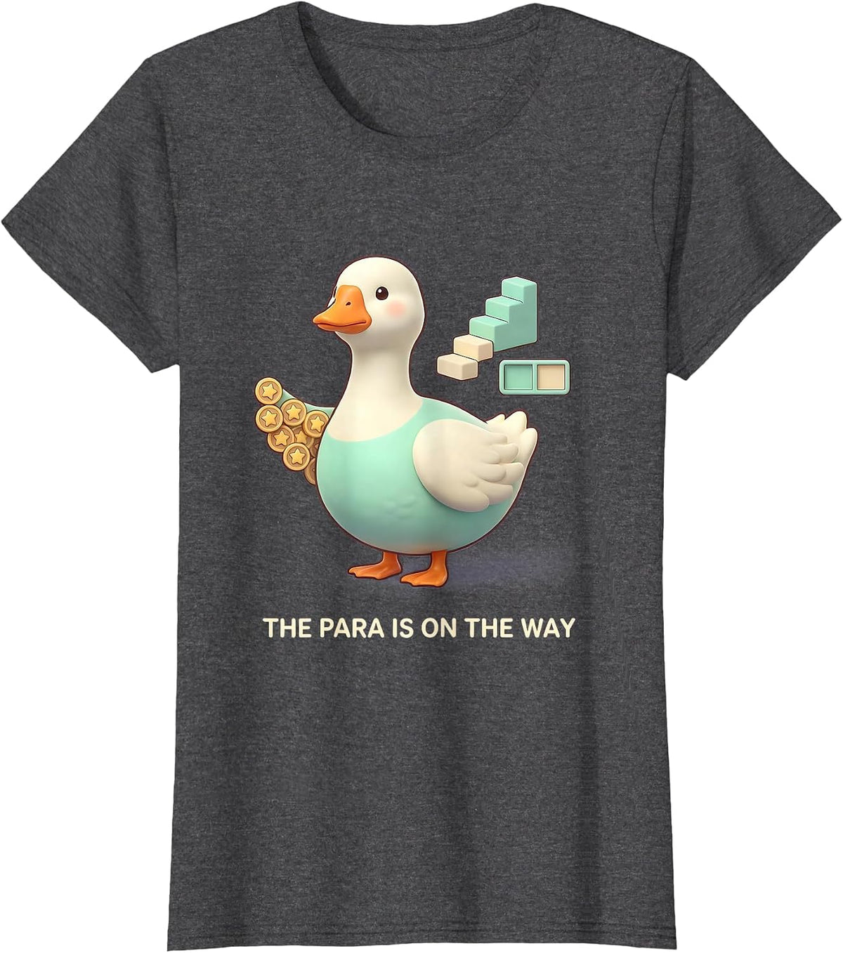 Women's The Para Is On The Way Cute Kawaii Special Education Teacher T-Shirt - Dark Heather Grey