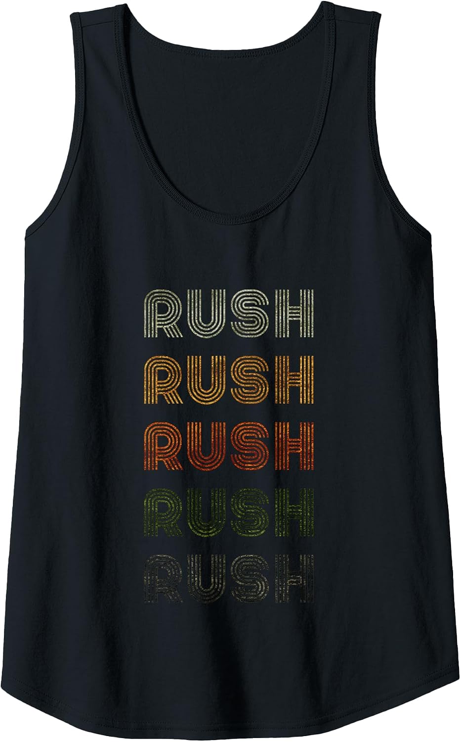Love Heart Rush Tee Grunge Vintage Style Black Rush Tank Top - Black