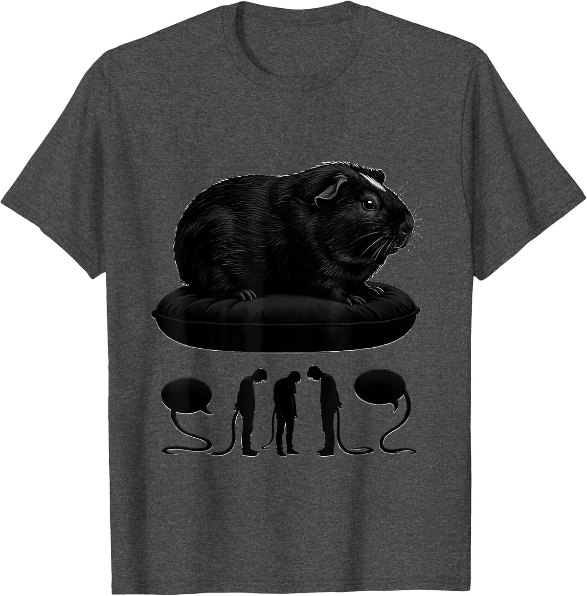 Guinea Pig Happy Humans Head Hurt Funny Pet Lover T-Shirt - Dark Heather Grey