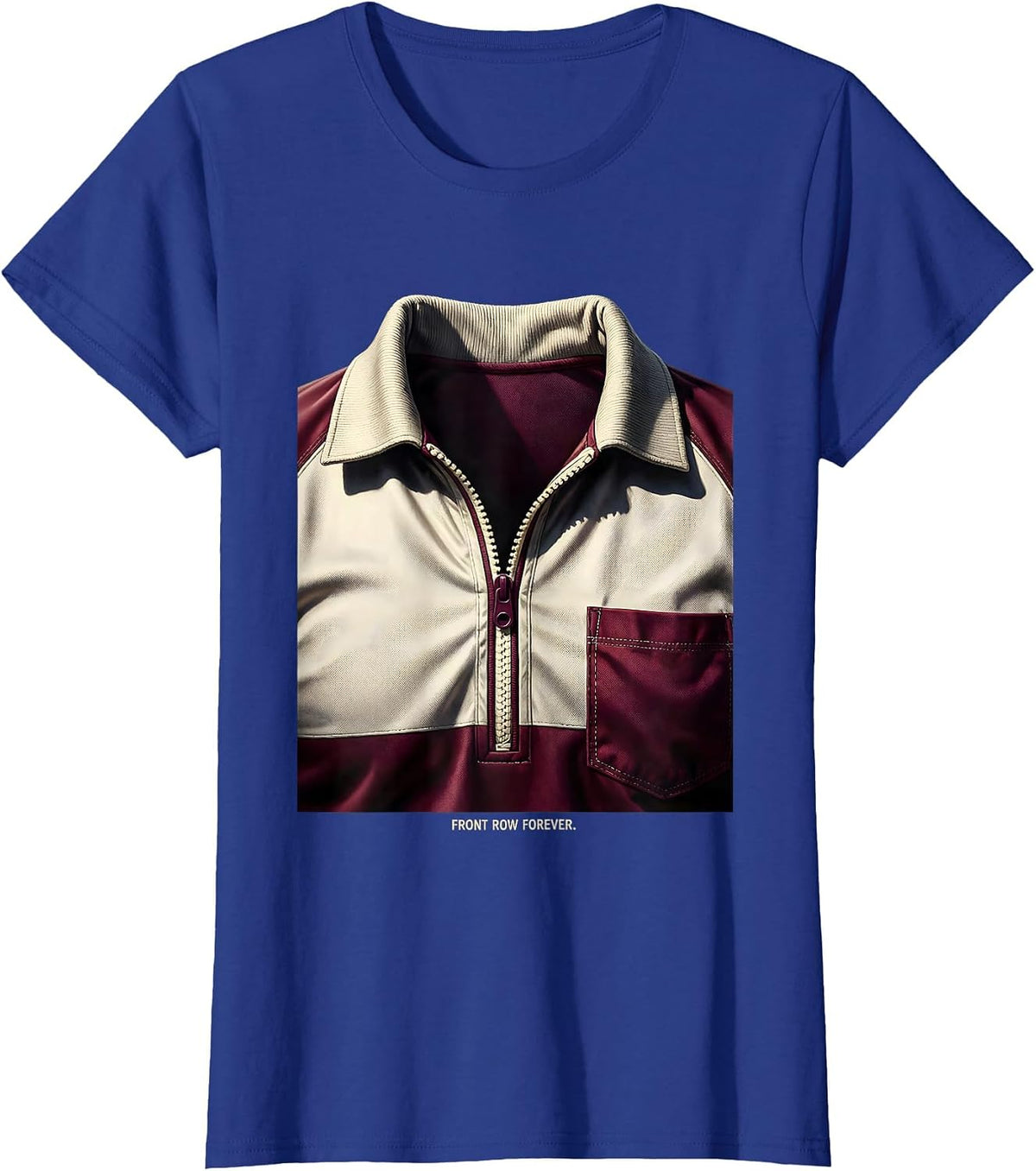 Women's Front Row Forever Rugby Graphic Design T-Shirt - Royal Blue