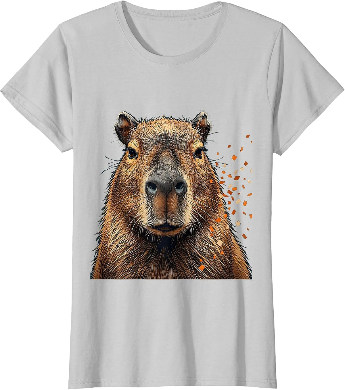 Capybara Moods Funny Animal Humor Illustration T-Shirt - Silver Grey