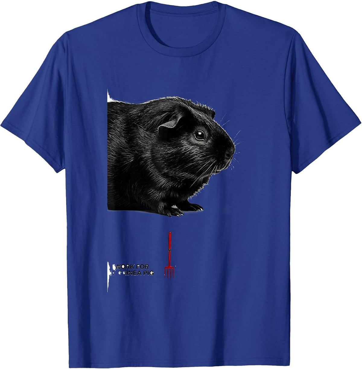 Men's I Work For A Guinea Pig Funny Pet Lover Cavy Owner T-Shirt - Royal Blue