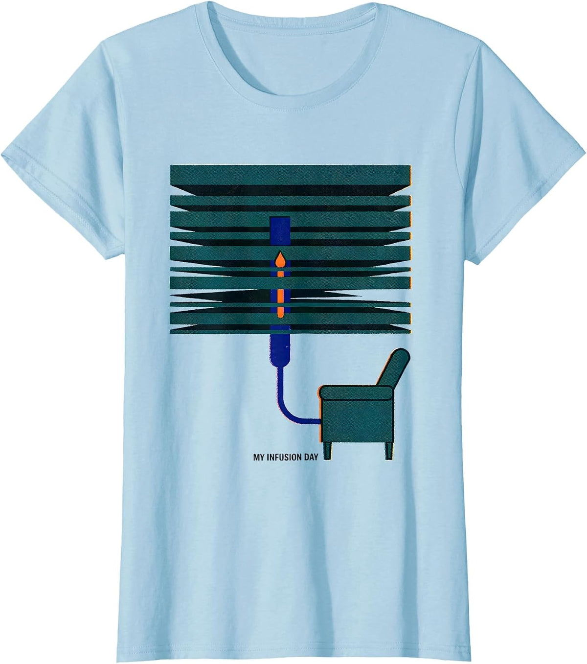 Women's My Infusion Day Occupational Pride Nurse Humor T-Shirt - Baby Blue