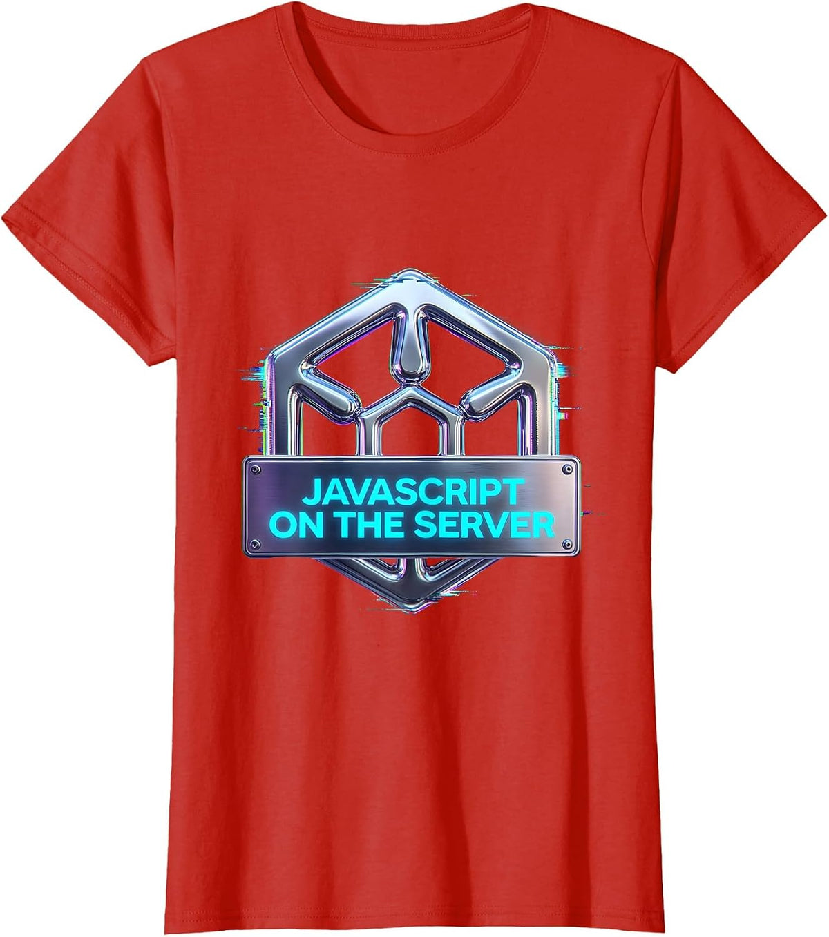 JavaScript on the Server Node.js Developer Design T-Shirt - Red