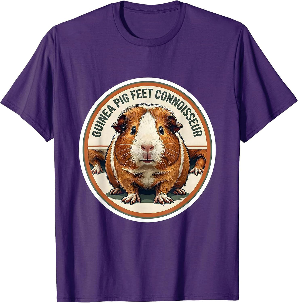 Guinea Pig Feet Connoisseur Funny Pet Lover Cavy Owner T-Shirt - Purple