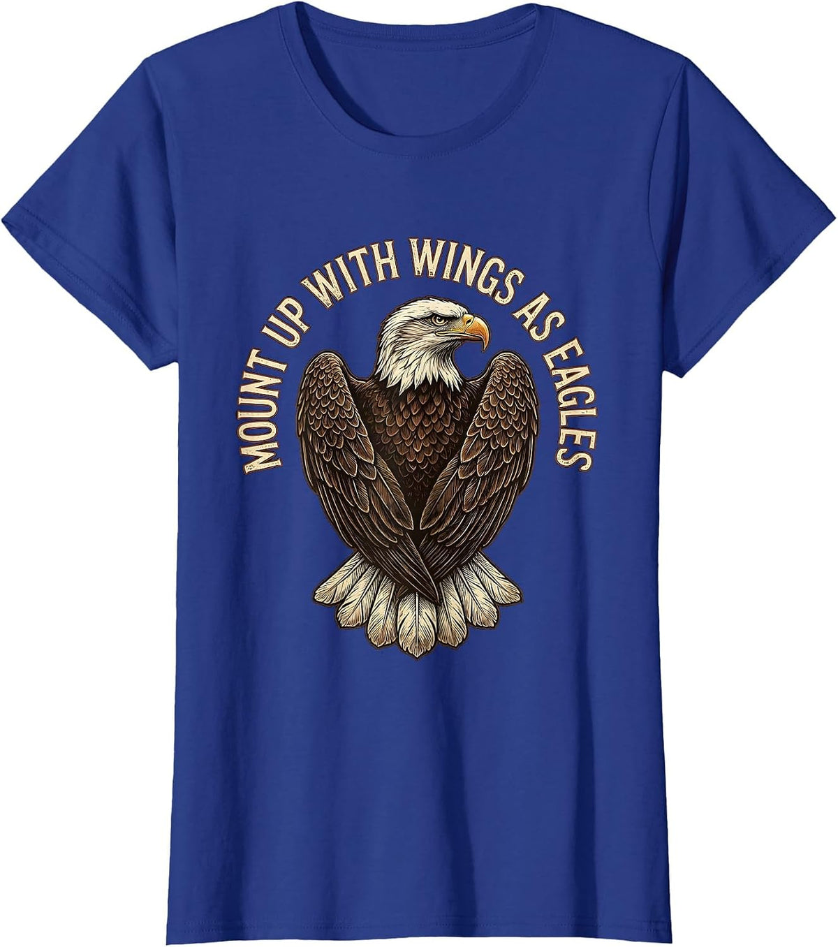 Women's Mount Up With Wings As Eagles Vintage Eagle Fan Gift T-Shirt - Royal Blue