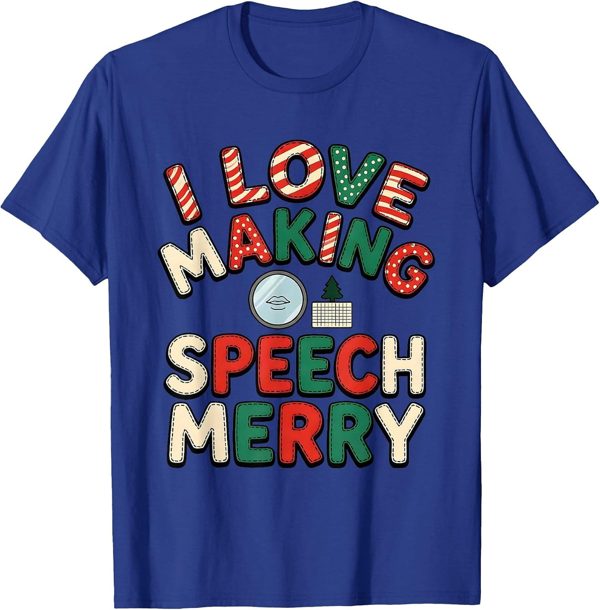 I Love Making Speech Merry Retro Groovy Speech Therapist T-Shirt - Royal Blue