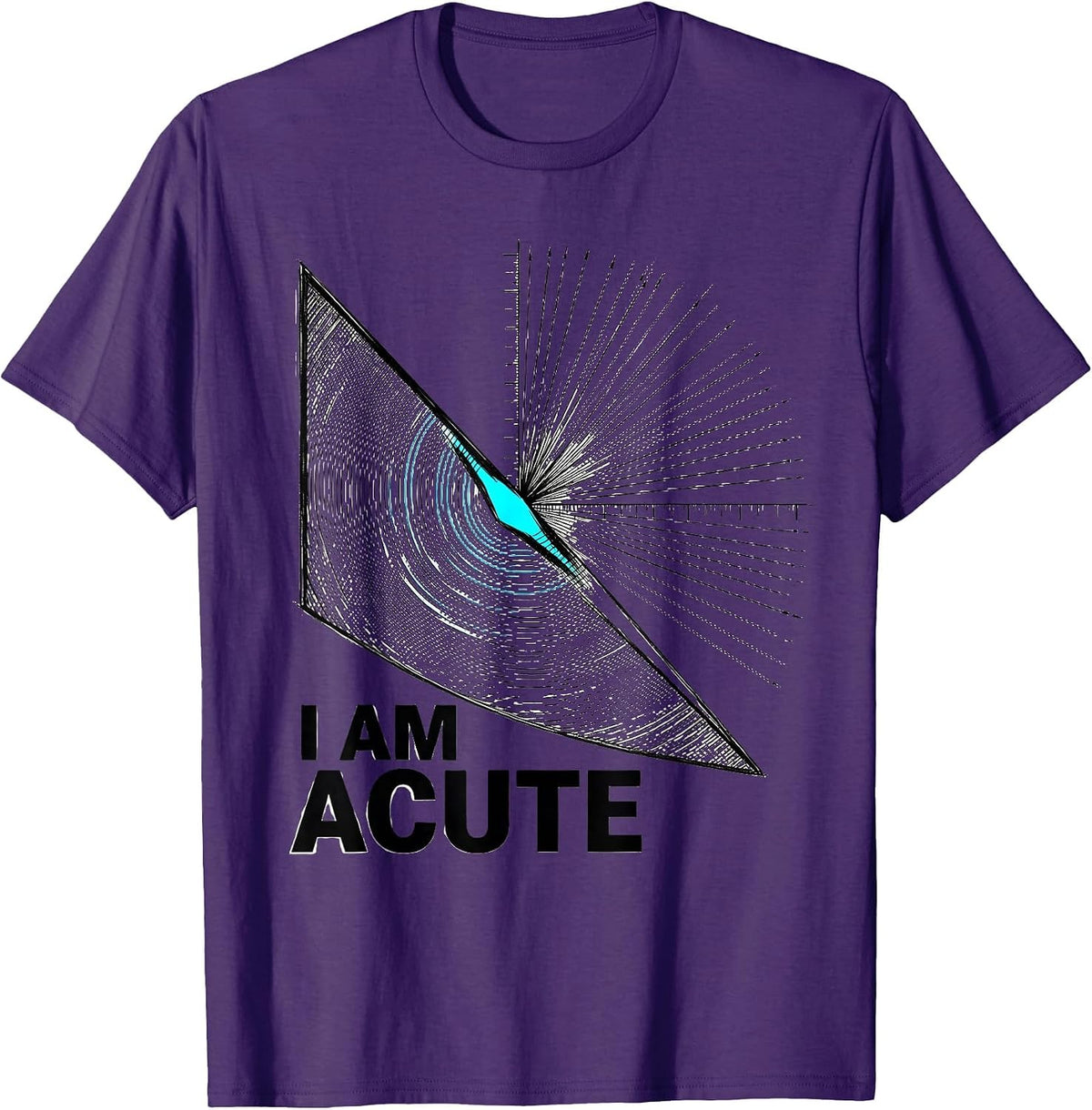 Men's I Am Acute Funny Math Teacher Nerd Humor Gift T-Shirt - Purple