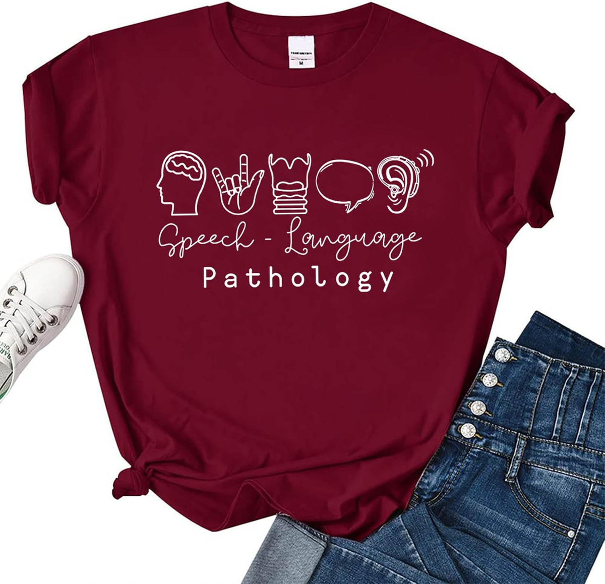 Speech Therapist Shirt Speech Language Pathologist Tee SLP Nurse Shirt - Red