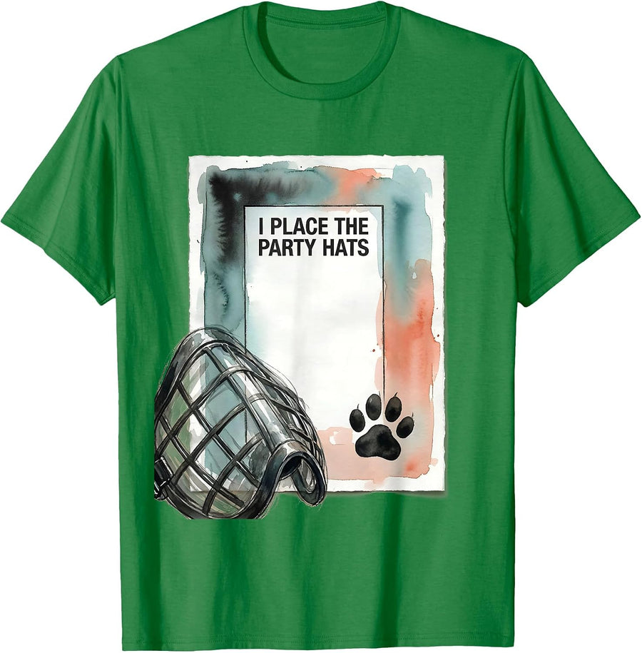 Men's I Place The Party Hats Funny Veterinarian Vet Tech Gift T-Shirt - Kelly Green