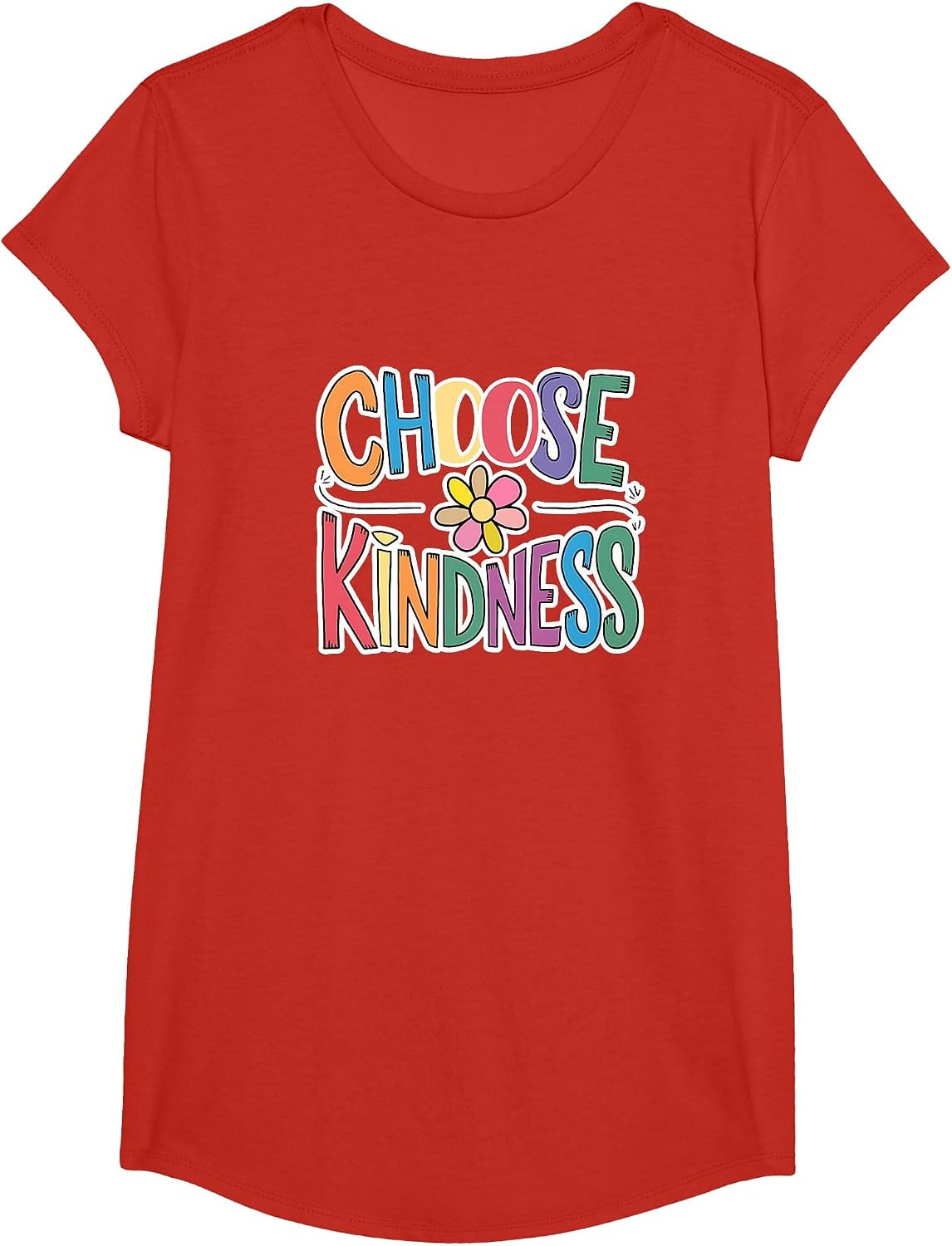 Choose Kindness School Teachers Life Back to School Students T-Shirt - Girls Red