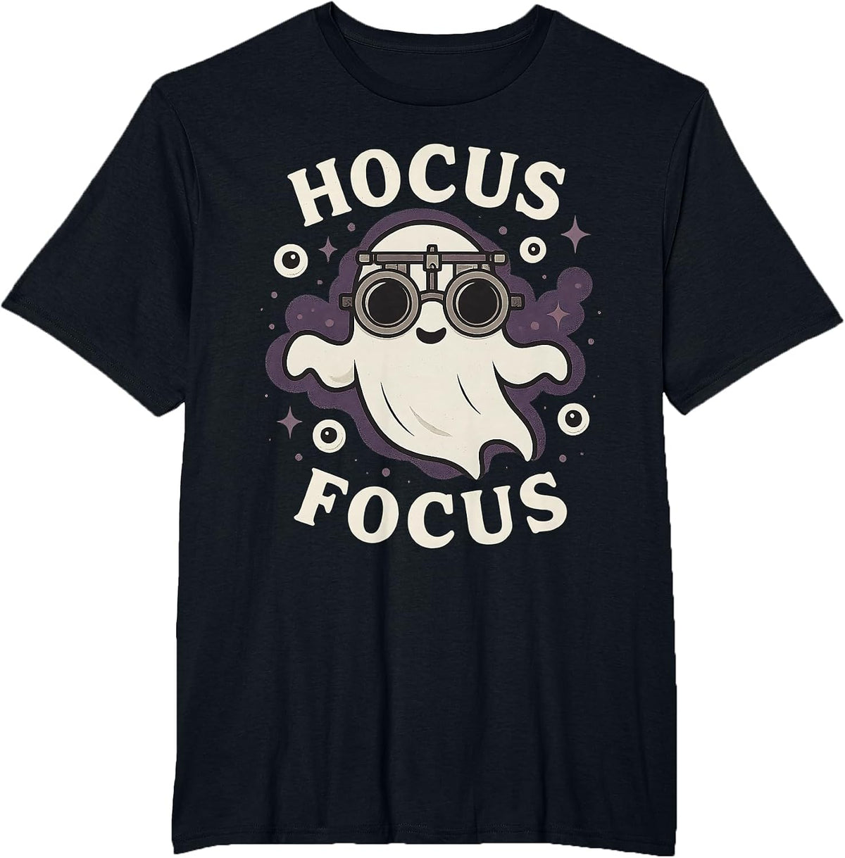 Funny Optometry Hocus Focus Spooky Optometrist Halloween T-Shirt - Black