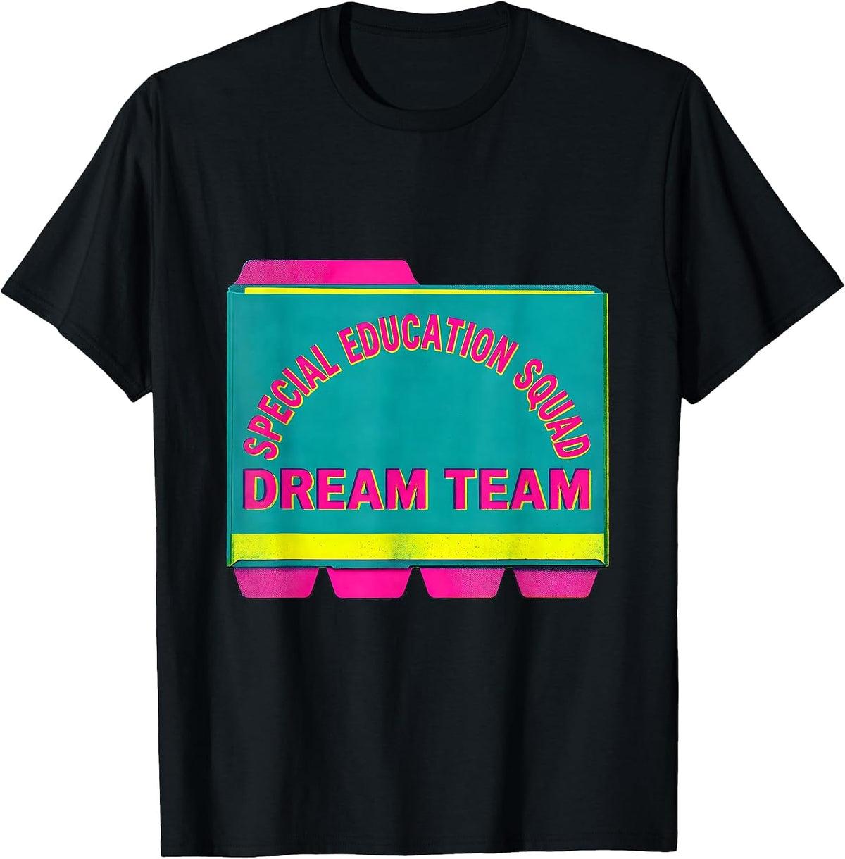 Men's Special Education Squad Dream Team Retro Teacher T-Shirt - Black