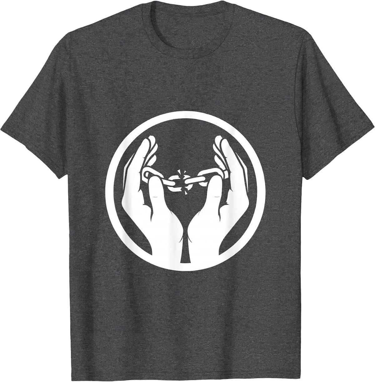 Suicide Awareness Broken Chain Reconnected Graphic T-Shirt - Dark Heather Grey