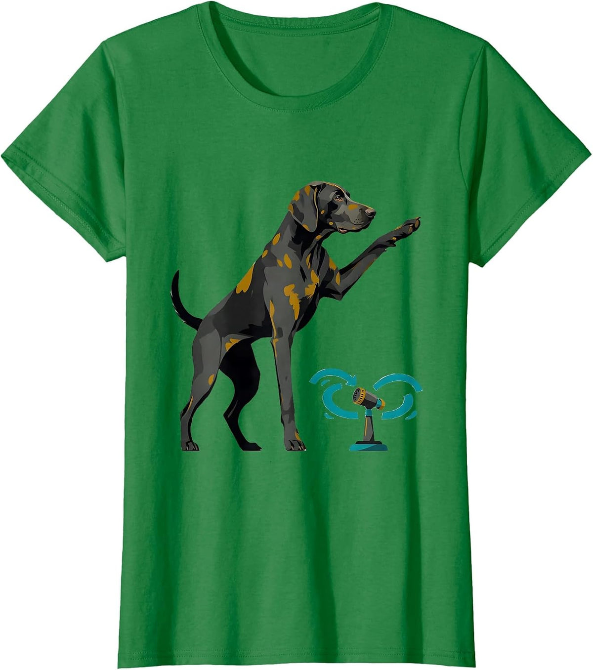 German Shorthaired Pointer Hunting Dog Humor T-Shirt - Kelly Green