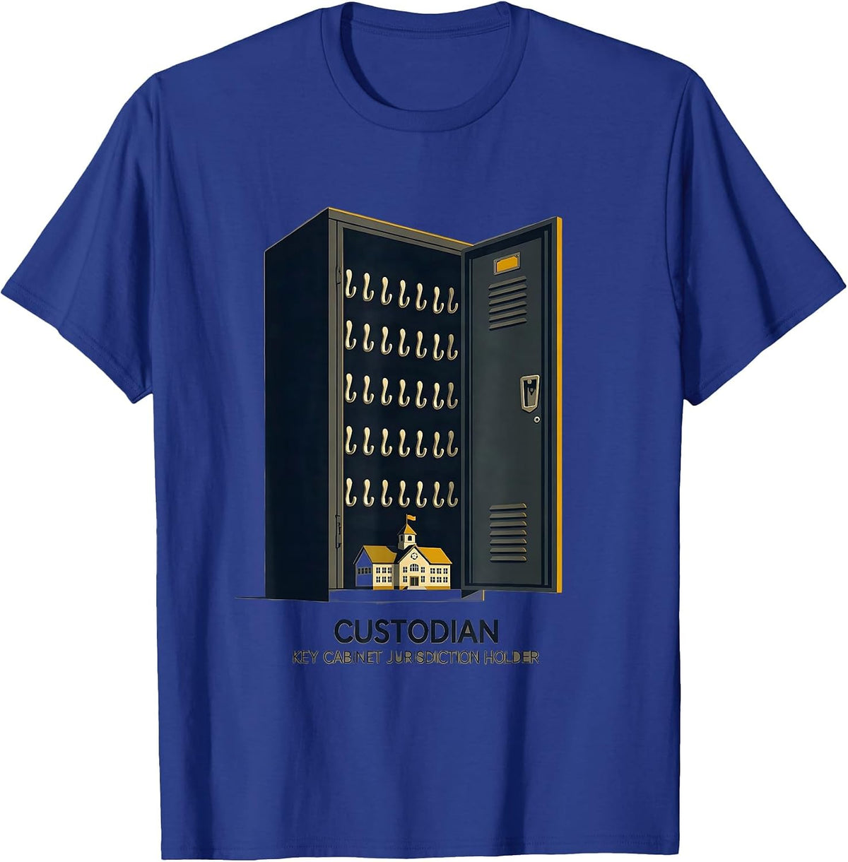 Custodian: Key Cabinet Jurisdiction Holder Funny T-Shirt - Royal Blue