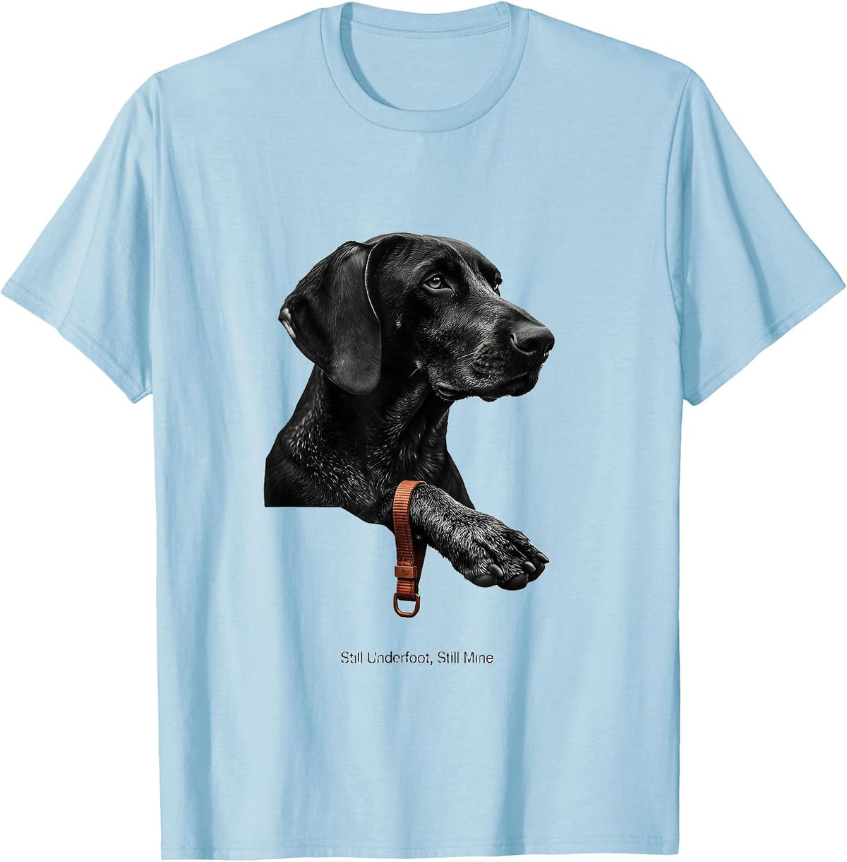 Men's Still Underfoot, Still Mine Funny German Shorthaired Pointer T-Shirt - Baby Blue
