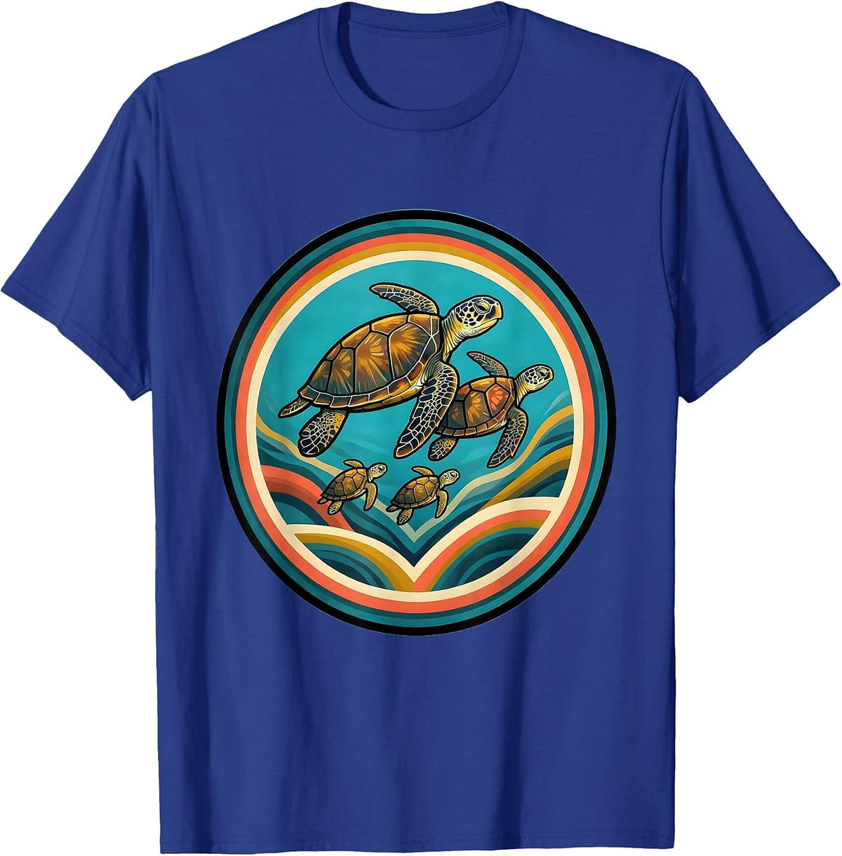 Family Cruise 2025 Sea Turtle Formation T-Shirt - Royal Blue