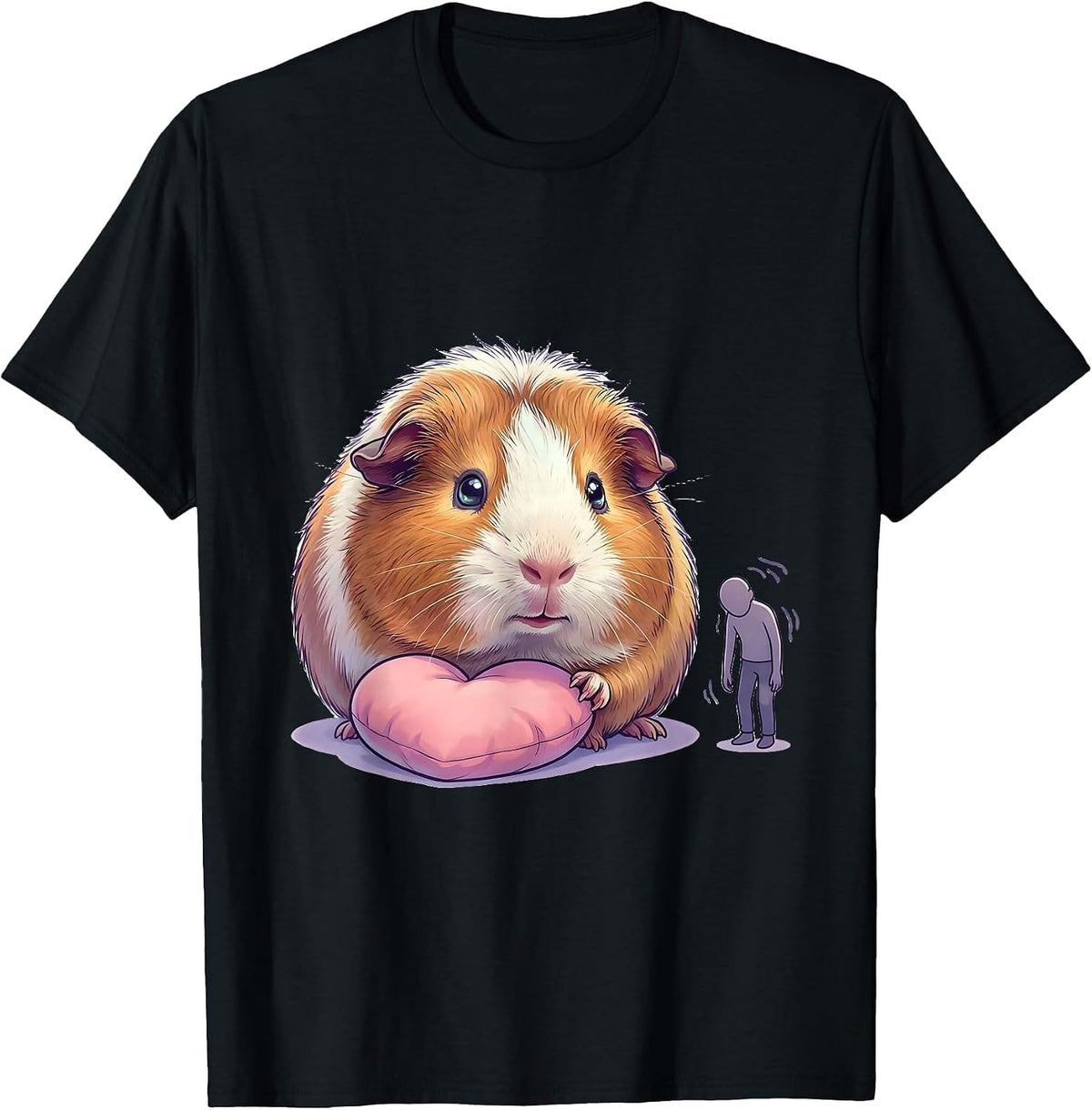 Men's Guinea Pig Happy Humans Head Hurt Cute Kawaii Pet Lover T-Shirt - Black
