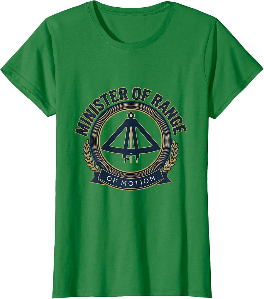 Women's Minister Of Range Of Motion Funny Physical Therapist PT OT T-Shirt - Kelly Green