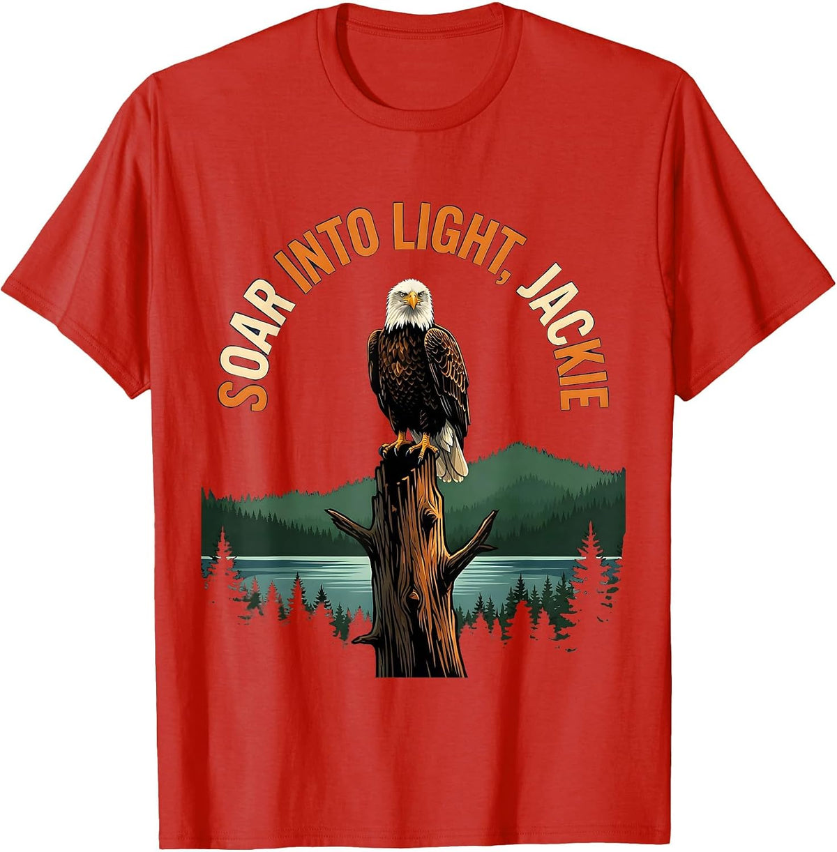 Men's Soar Into Light Jackie Big Bear Eagle Memorial Tribute T-Shirt - Red
