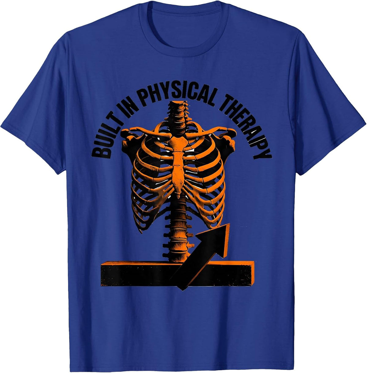 Men's Built In Physical Therapy Funny PT Design T-Shirt - Royal Blue