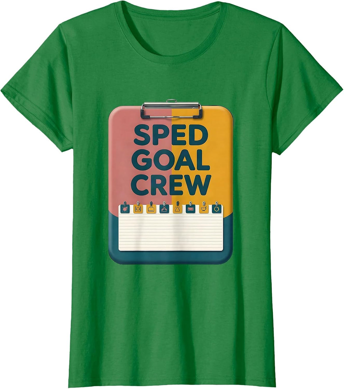 Women's SPED Goal Crew Special Education Teacher Aide Squad Pride T-Shirt - Kelly Green