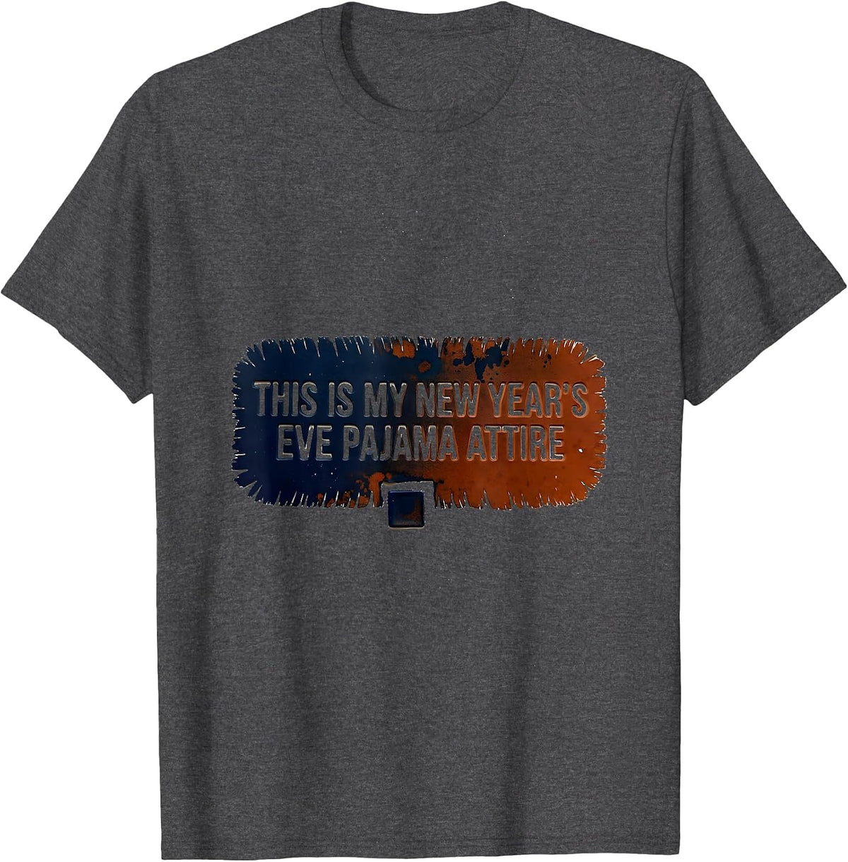 Men's This Is My New Year's Eve Pajama Attire Funny T-Shirt - Dark Heather Grey