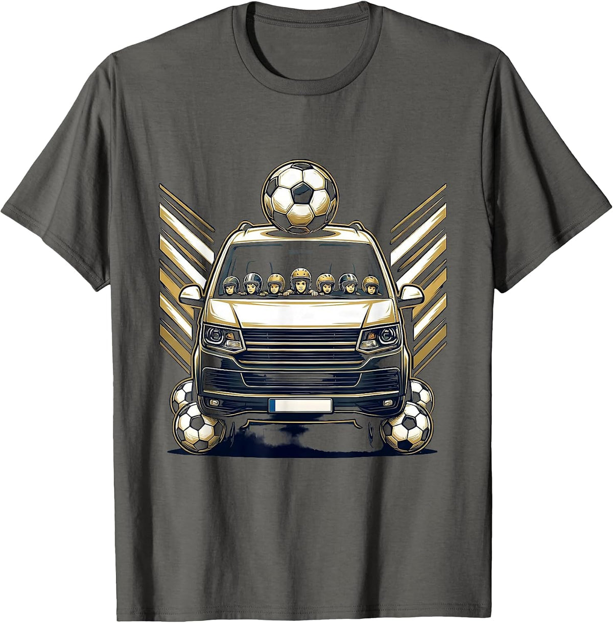 Soccer Dad Minivan Chauffeur Graphic Tee T-Shirt - Asphalt Grey
